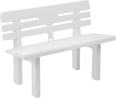 Buitenbank - Tuinbank - Buiten Zitten - 100% Gemaakt in Italië - 110 x 52 x 71 cm - Wit