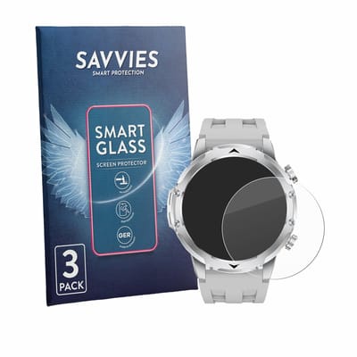 3 Stuks Savvies Screenprotector - geschikt voor FitVigor Smartwatch 1.53" - beschermfolie glas transparant