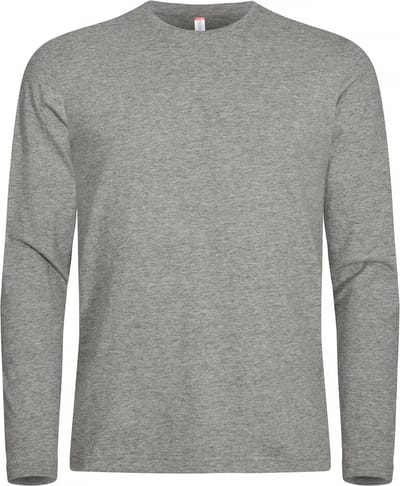 Clique Premium Fashion-T L/S 029358 - Grijsmelange - 4XL