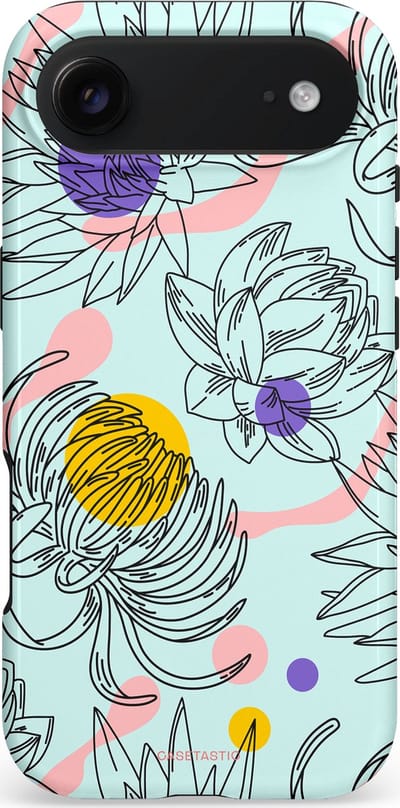 Casetastic hoesje geschikt voor Apple iPhone Air - MagSafe - Dubbellaagse bescherming - Wildschets - Fashion Case - Zilver Wit Saliegroen Lichtroze