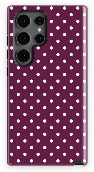 Polka Dots Hoesje Samsung Galaxy S24 Ultra | Geschikt Voor Mag | Stippen Design Backcover Samsung Galaxy S24 Ultra Purple Pop