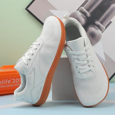 Nieuwe Unisex Bredere Schoenen Ademend Mesh Heren Barefoot Schoenen met Brede Neus Merk Flats Zachte Zero Drop Zool Bredere Teen Sneakers Plus Maat 40