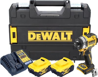 DeWalt DCF 860 P2T accu-slagmoersleutel 18 V 282 Nm 1/4" borstelloos + 2x accu 5,0 Ah + oplader + TSTAK