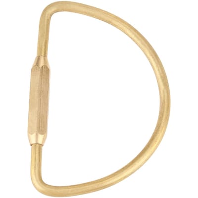 Messing Schroefslot Karabijnhaak Clip Haak Sleutelhanger Sleutelhanger DIY Cadeau D-shaped beige