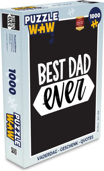 Puzzel Quotes - Best dad ever - Spreuken - Vader - Legpuzzel - Puzzel 1000 stukjes volwassenen - Vaderdag cadeautje - Cadeau voor vader en papa