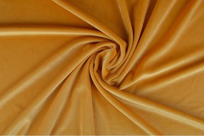 Stretch fluweel - Okergeel - 1 meter - Per meter - Velvet stof