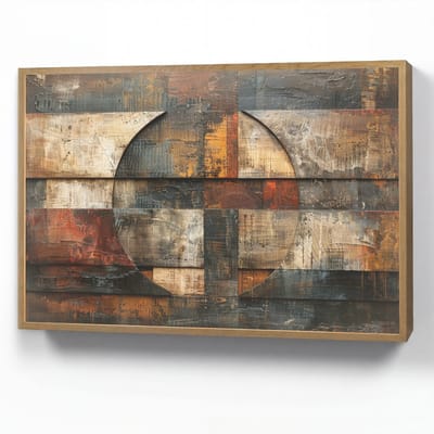 Wandlamp 90x60 cm - Oplaadbaar - Kunst - Bruin - Abstract - Hout motief - Wandlampen binnen woonkamer - Slaapkamer lamp - Decoratieve nachtlamp - Vloerlamp draadloos