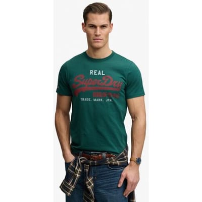 Superdry Vintage Logo Classic T-shirt Green Grootte: Xxxl