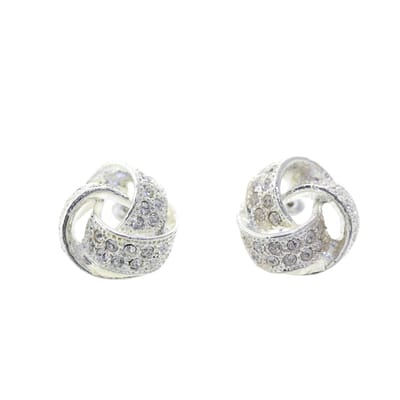 Behave - Oorbellen knoopjes zilverkleur - Tijdloos & Elegant