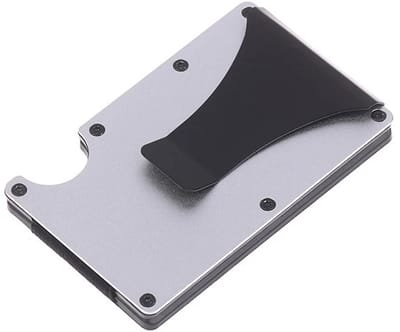 WiseGoods Premium Aluminium Pasjeshouder Met Geldclip - RFID Bescherming Voor Kaarten En Geld - Portemonnee - Portemonnees Zilver