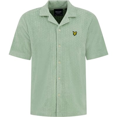 Lyle & Scott - Overhemd Groen Lyle&scott Honeycomb Korte Mouw Overhemd Groen Sw2407v