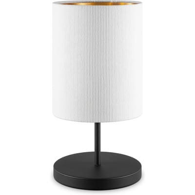 Scandinavische stijl Tafellamp - Corduroy Lampenkap - Cilinder - Wit - ø20 x 40 cm - E27 Fitting - Geschikt voor Woonkamers en slaapkamers - Met schakelaar