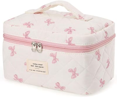 Dailygoods- Make-up Tas Groot - Reis Make-up Tas - Toilettas voor Vrouwen - Organizer voor Cosmetica - Gaasvakontwerp - 25 cm x 16 cm x 16 cm