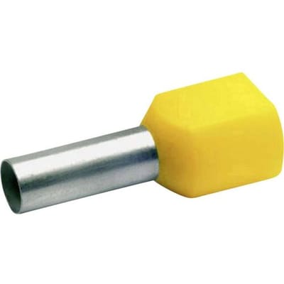 Klauke 87514 Dubbele adereindhulzen 6 mm² Deels geïsoleerd Geel 100 stuk(s)