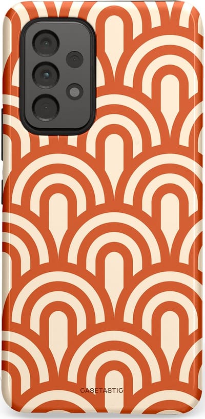 Casetastic hoesje geschikt voor Samsung Galaxy A53 (2022) 5G - Dubbellaagse bescherming - Oranje Bogen Parade - Fashion Case - Terracotta Crème