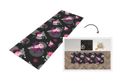 Keukenloper - Loper keuken - Rozen - Bloemen - Patronen - 150x50 cm - Keukenloper vinyl