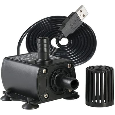 Mini Pompe Submersible Ultra Silencieuse Aquarium Jardin Bassin USB Pompe à Eau Fontaine DC 5V 250L/H QR50A