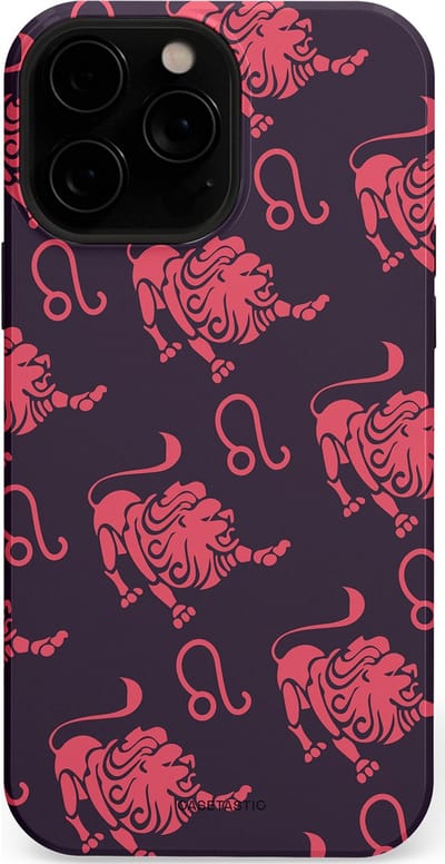 Casetastic Hoesje Geschikt voor Apple iPhone 13 Pro Magsafe - Stijlvolle Beschermende Duo-layer Case - Zodiak leeuw