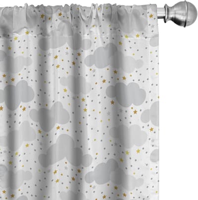 ABAKUHAUS Wolkengordijnen – Dromerige hemel, 2x75x175 cm, Microvezel