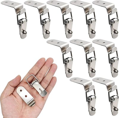 Kastdeurvergrendeling 10 Pack - Sluiting Deur - Veilige Opslag - Duurzaam Verzinkt IJzer - 76 x 24 mm - Zilverkleurig