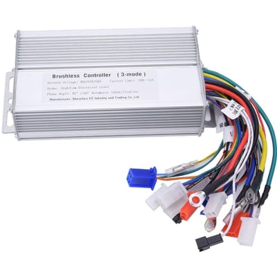 48V 60V 64V 1000W‑1500W Borstelloze Snelheidsmotor Controller voor Elektrische Fiets en Elektrische Scooter wit