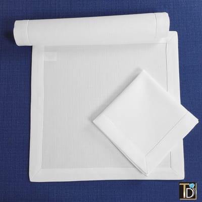 Tafel-Deco servet Jola wit set van 6