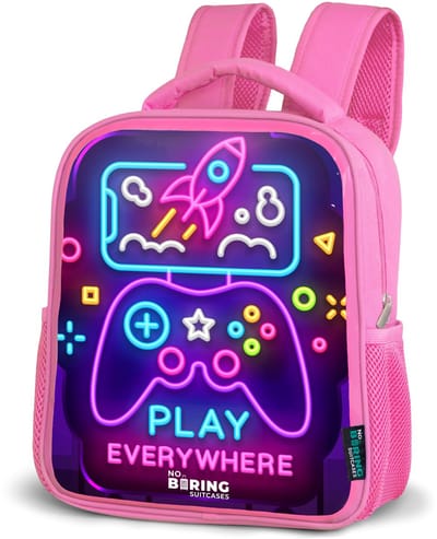 NoBoringSuitcases.com® - Rugzak roze - Schooltas meisjes - Neonbord met controller - Kinder rugtas meisje - Boekentas kind - Kinderrugzak voor school - Schoolrugzak