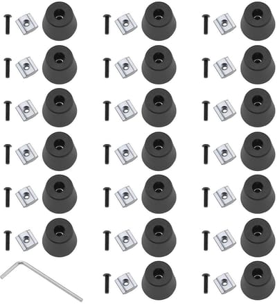 Anti-vibratie Voeten Kit - Demper Set - 3D Printer Stabiliseren - Schokbestendig Ontwerp - 20 Sets - Zwart