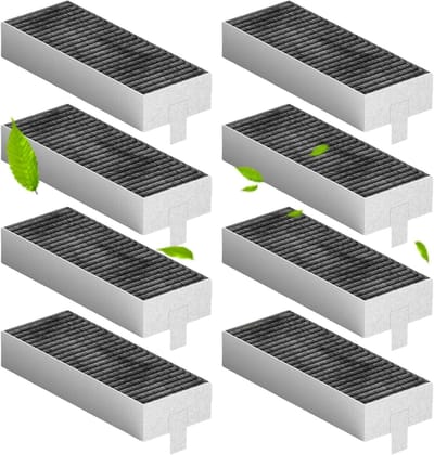 Set van 8 Actieve Koolstoffilters voor Afzuigkappen, Vervangingsfilters voor Schone Lucht, Geschikt voor Siemens en Bosch, 193 x 75 x 35mm