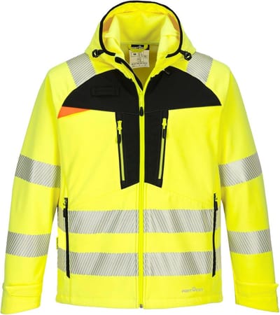 Heren Softshell Werkjas Hoge Zichtbaarheid Ademend Waterdicht en Winddicht