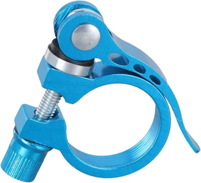 Fiets Zadelpenklem - Zadelbuis Klem - Fiets Zadel Verstellen - Roestbestendige Afwerking - 27.2 tot 28.6 mm - Blauw