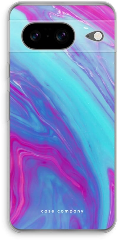 Case Company® - Hoesje geschikt voor Google Pixel 8 hoesje - Zweverige regenboog - Soft Cover Telefoonhoesje - Bescherming aan alle Kanten en Schermrand