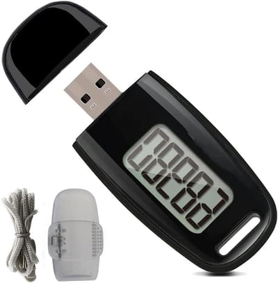 Stappenteller - Fitness Tracker - Dagelijkse Stappen - 3D Sensor Technologie - 8 x 5 x 3 cm - Zwart