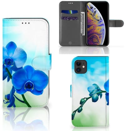 Apple iPhone 11 Hoesje Orchidee Blauw - Cadeau voor je Moeder