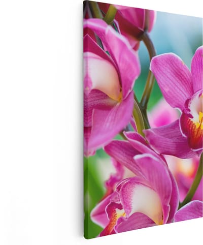 Artaza Canvas Schilderij Orchidee - 80x120 cm - Groot - Wanddecoratie Bloemen - Muurdecoratie Bloem - Schilderijen Op Canvas