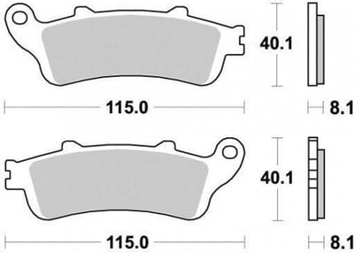 ferodo remblokje voor motor honda 800 vfr fi vtec 2002 tot 2009 avg / avd / ar nieuw