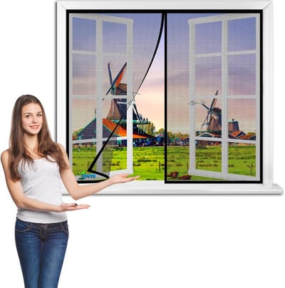 Hordeur 205x150 cm Inclusief Sterk Magneetstrip en Klittenband - Insectenhor voor Ramen en Deuren