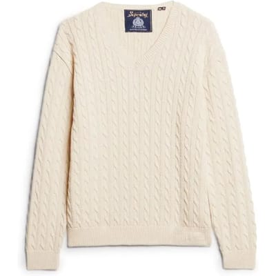 V-hals oversized gedraaid damespull Superdry