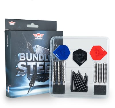 Bull's Bundle of Steel Steeltip Dart Set - 4 Sets Dartpijlen 21g, 22g & 23g - Inclusief Flights en Shafts