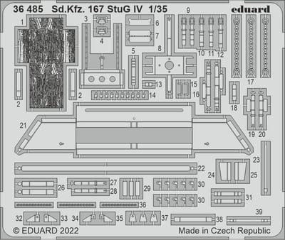 Eduard Modelbouwdecoratie - 36485 Accessoires for Sd. Kfz. 167 StuG IV - Photo-etch