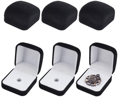 Dailygoods- Sieradenbox 6 Stuks - Fluwelen Opbergdozen - Geschenken - Vierkante Dozen - Voor Broches/Halskettingen - Luxe Uitvoering - Opbergdoos