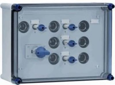 Eaton Halyester licht groepenkast 4 lichtgroepen 1 krachtgroep en hoofdschakelaar 63A GLKS 4041b