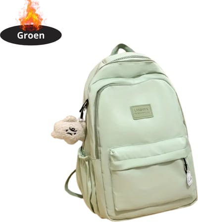Livano Rugzak - Dames - Heren - Meisje - Jongens - Backpack - Schooltas - Laptoptas - Groen