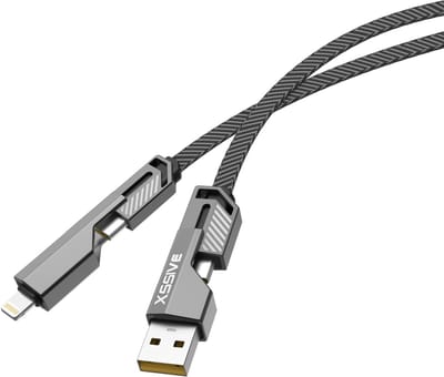 3 in 1 Oplaadkabel - Geschikt voor Lightning naar USB C , USB naar USB C , USB C naar USB C - Multi 3-in-1 - Geschikt voor iPhone 12 13 14 15 16 Oplader Kabel