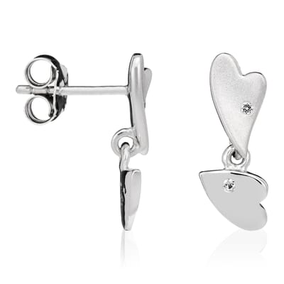 Orphelia Dames 925 Zilveren Hangende Oorbellen - Zilver ZO-5011