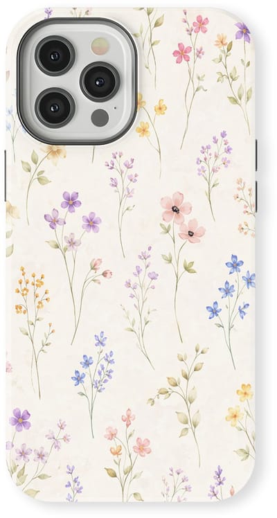 Bloemen Design Hoesje geschikt voor iPhone 12 Pro | Flower Print Tough Case met Mag | Shockproof | Bloemen Motief Backcover geschikt voor iPhone 12 Pro Wildflower Whisper