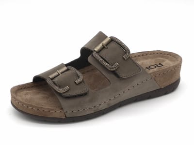 Rohde Dames Slipper - 5855-61 Olijfgroen - Maat 38