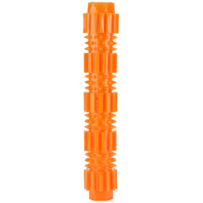 Jouet Os en Caoutchouc pour Chien Nettoyage des Dents Jeu Interaction Entraînement Jouet à Mâcher Solide et Durable L Orange L orange