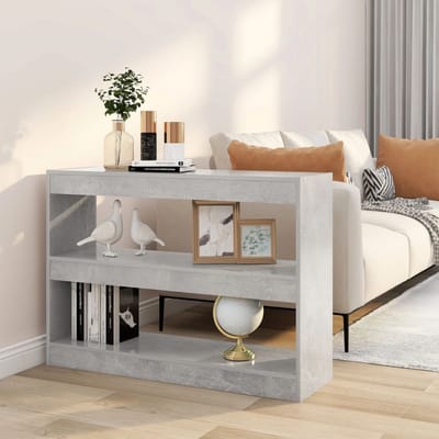 vidaXL - Boekenkast/kamerscherm - 100x30x72 - cm - betongrijs