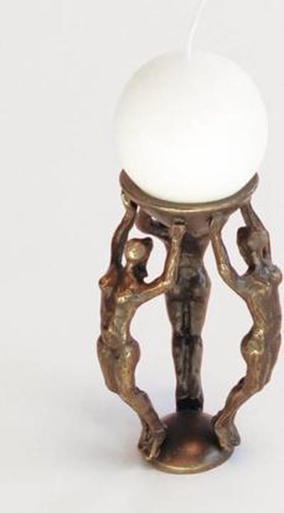 Exclusieve sculptuur met persoonlijk kaartje Samenspel kandelaar